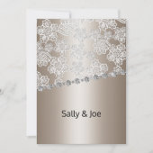  BRONZE LACE DIAMOND WEDDING INVITATIONS KAART (Voorkant)