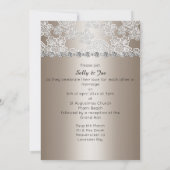  BRONZE LACE DIAMOND WEDDING INVITATIONS KAART (Achterkant)