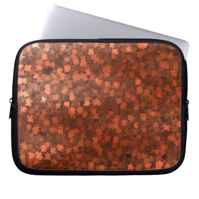 Bronze Leaf Camo Laptop Sleeve (Voorkant)