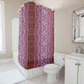 Bronze Leaf Ikat Douchegordijn (In situ)