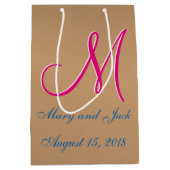 Bronze Light 3d Monogram Medium Cadeauzakje (Voorkant)