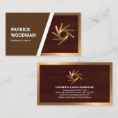 Bronze Lijst Wood Grain Builder Visitekaartje (Voorkant / Achterkant)