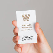 BRONZE LINE MONOGRAM CORPORATE LOGO QR CODE VISITEKAARTJE