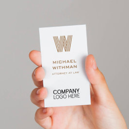 BRONZE LINE MONOGRAM CORPORATE LOGO QR CODE VISITEKAARTJE