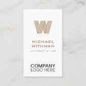 BRONZE LINE MONOGRAM CORPORATE LOGO QR CODE VISITEKAARTJE (Voorkant)