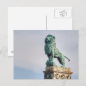 Bronze Lion Statue Briefkaart (Voorkant / Achterkant)