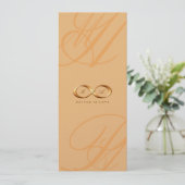Bronze Love Infinity Hand Clasp Wedding Invite Kaart (Staand voorkant)