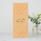 Bronze Love Infinity Hand Clasp Wedding Invite Kaart (Staand voorkant)