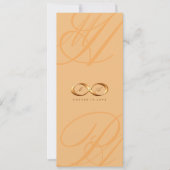 Bronze Love Infinity Hand Clasp Wedding Invite Kaart (Voorkant)