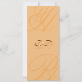 Bronze Love Infinity Hand Clasp Wedding Invite Kaart