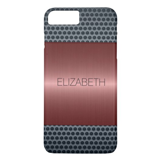 Bronze Luxury Roestvrij staal Metaal Kijk Case-Mate iPhone Case (Achterkant)