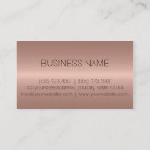 Bronze Luxury Roestvrij staal Monogram #2 Visitekaartje (Achterkant)