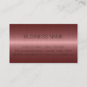 Bronze Luxury Stainless Metal Monogram Visitekaartje (Achterkant)