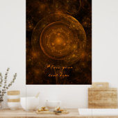 Bronze Mandala Achtergrond 001 Poster (Keuken)