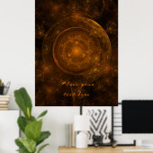 Bronze Mandala Achtergrond 001 Poster (Thuiskantoor)
