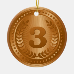 Bronze-medaille, 3de-plaatswinnaar keramisch ornament