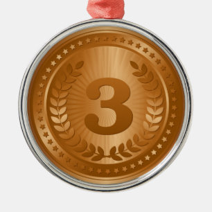 Bronze-medaille, 3de-plaatswinnaar metalen ornament