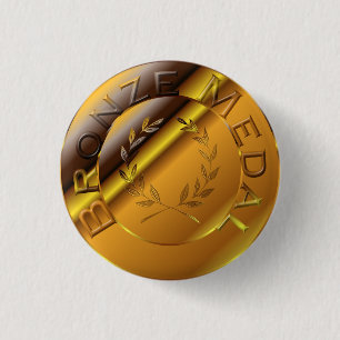 Bronze Medal Ronde Button 3,2 Cm