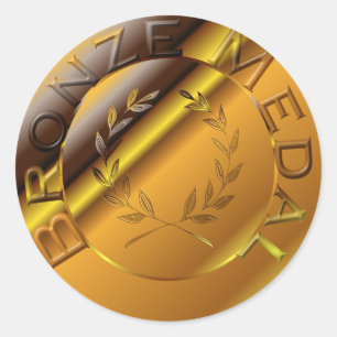 Bronze Medal Ronde Sticker