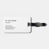 Bronze Medical Bowl Hygieia White Snake Caduceus Bagagelabel (Achterkant horizontaal)