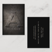 Bronze Metal Monogrammed A Visitekaartje (Voorkant / Achterkant)