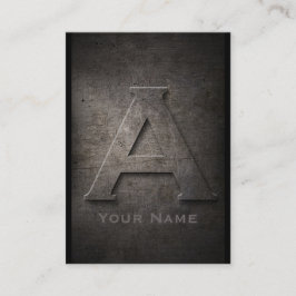 Bronze Metal Monogrammed A Visitekaartje