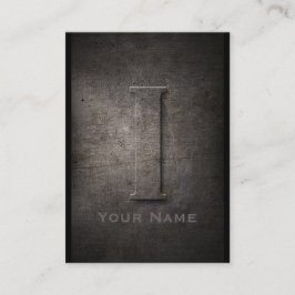 Bronze Metal Monogrammed I Visitekaartje
