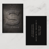 Bronze Metal Monogrammed S Visitekaartje (Voorkant / Achterkant)