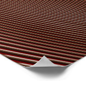 Bronze Metal on Red Optical Illusion Wall Art Lge Poster (Hoek)