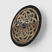 Bronze Metallic Celtic Knot Wall Clock Ronde Klok (Hoek)