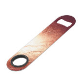 Bronze Metallic Leather-look Bottle Opener Speed Flessenopener (Achterkant Gekanteld)
