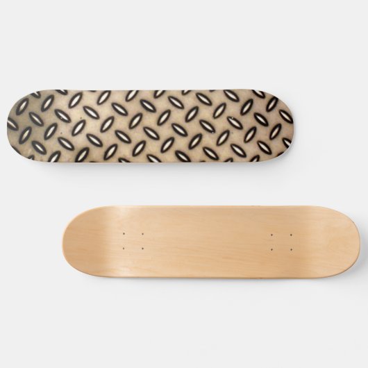 Bronze Metallic Patterned Skateboard (Horizontaal)