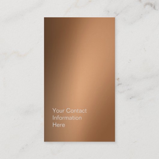 Bronze Metallic Professional Visitekaartje (Achterkant)