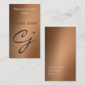 Bronze Metallic Professional Visitekaartje (Voorkant / Achterkant)