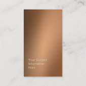 Bronze Metallic Professioneel Visitekaartje (Achterkant)