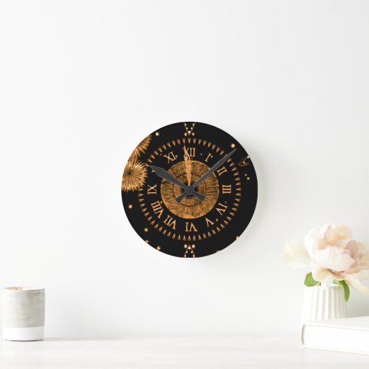 Bronze Midnight Clock Ronde Klok (Huis)
