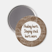Bronze Moderne Stof Textuur Custom Phrase Magneet (Voorkant / Achterkant)