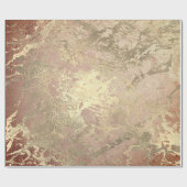 Bronze Molten Roos Gold marmer Cadeaupapier (Vlak)