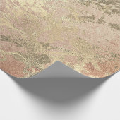 Bronze Molten Roos Gold marmer Cadeaupapier (Hoek)