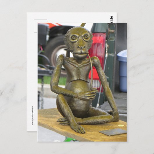 Bronze Monkey Briefkaart (Voorkant / Achterkant)