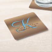 Bronze Monogram Amazing Fab Kartonnen Onderzetters (Schuin)