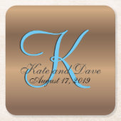 Bronze Monogram Amazing Fab Kartonnen Onderzetters (Voorkant)