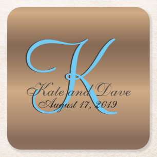 Bronze Monogram Amazing Fab Kartonnen Onderzetters