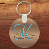 Bronze Monogram Amazing Fab Sleutelhanger (Voorkant)