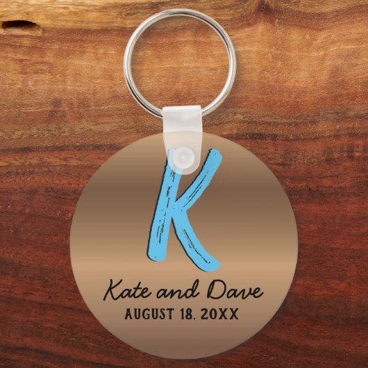 Bronze Monogram Amazing Fab Sleutelhanger (Voorkant)