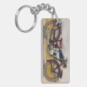  Bronze Motorcycle afdrukken Sleutelhanger (Voorkant Links)
