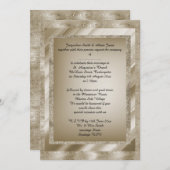 Bronze Multi Patterned elegant bruiloft Kaart (Voorkant / Achterkant)