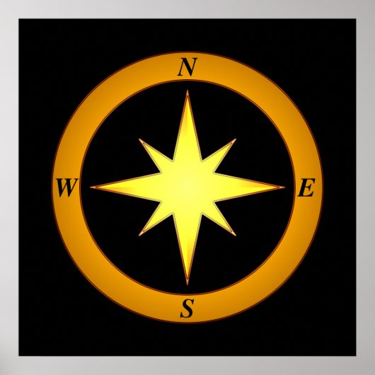 Bronze North Arrow Poster (Voorkant)