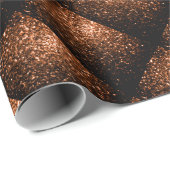 Bronze Oranje bruine glitter sparkles beton patroo Cadeaupapier (Rol Hoek)