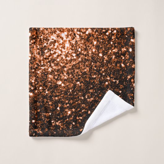 Bronze Oranje bruine glitters Washandje (Wasdoekje)
